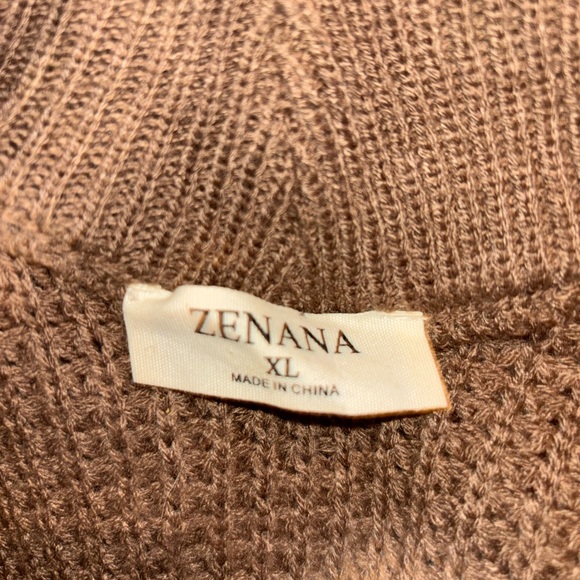 Zenana Outfitters V-Neck Sweater in Rich Brown - Picture 5 of 6